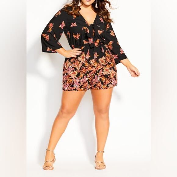 NWT City Chic Playsuit BoHo jumpsuit size XS/ 14 - Picture 1 of 12